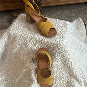 Yellow Minimalist Slip-On Sandals